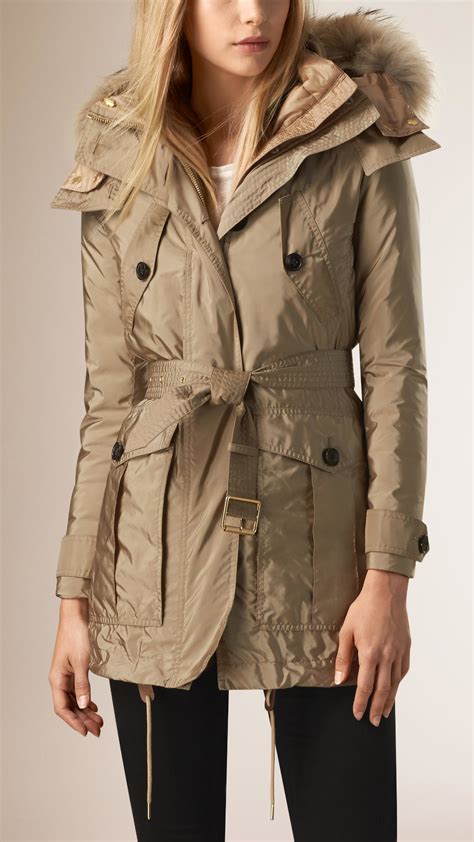 burberry coat fur hood